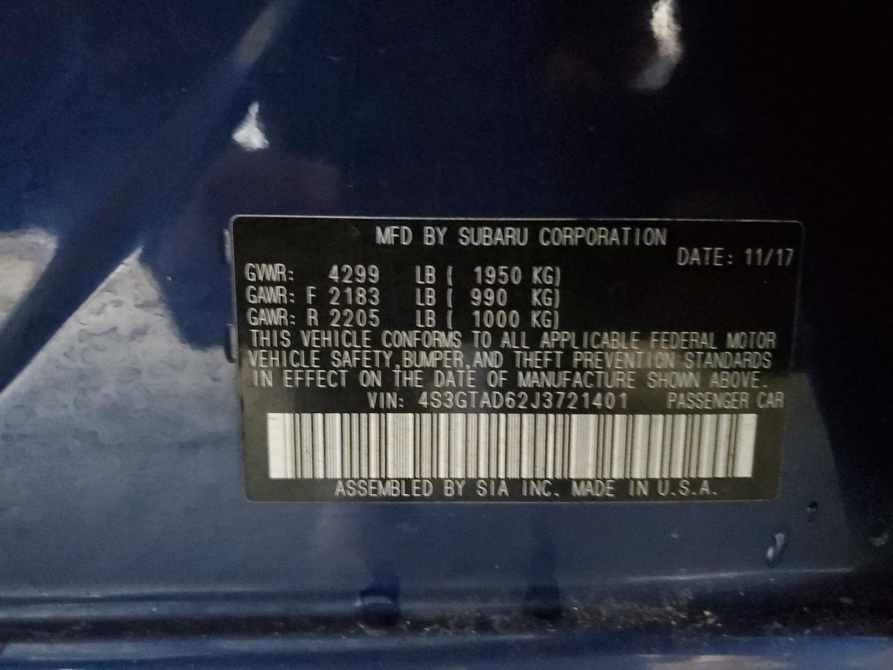 2018 SUBARU IMPREZA