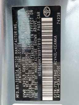 2009 TOYOTA CAMRY