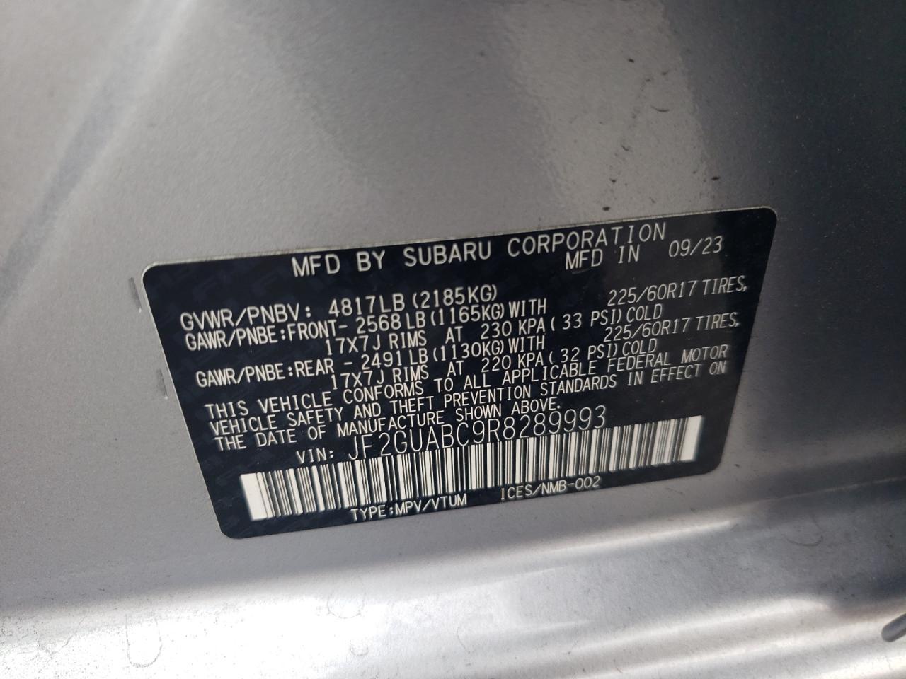2024 SUBARU Crosstrek