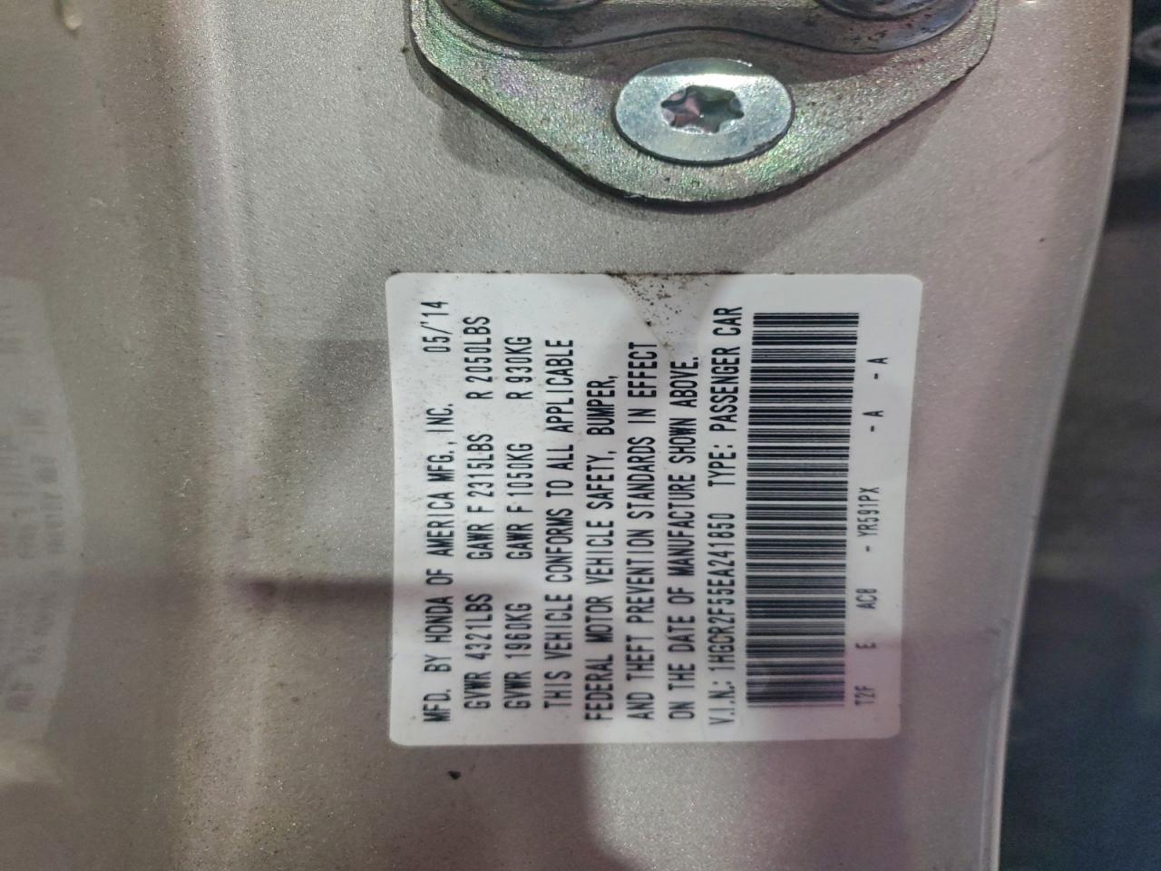 2014 HONDA ACCORD