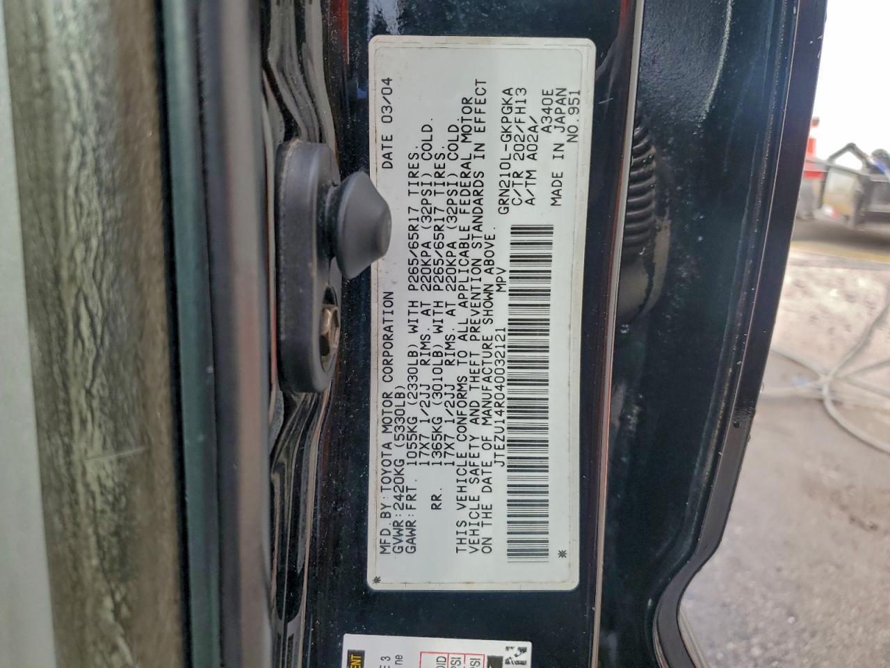 2004 TOYOTA 4Runner