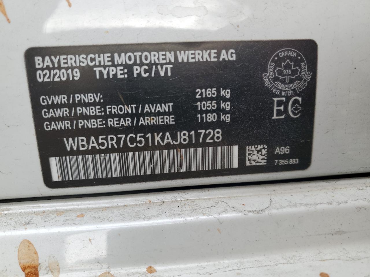 2019 BMW 3 SERIES