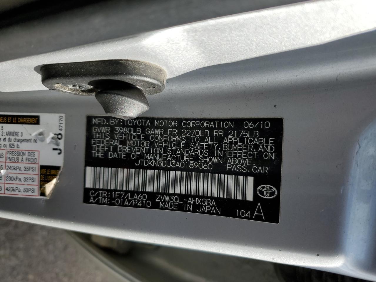 2010 TOYOTA PRIUS