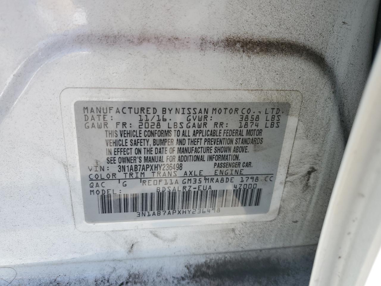 2017 NISSAN SENTRA