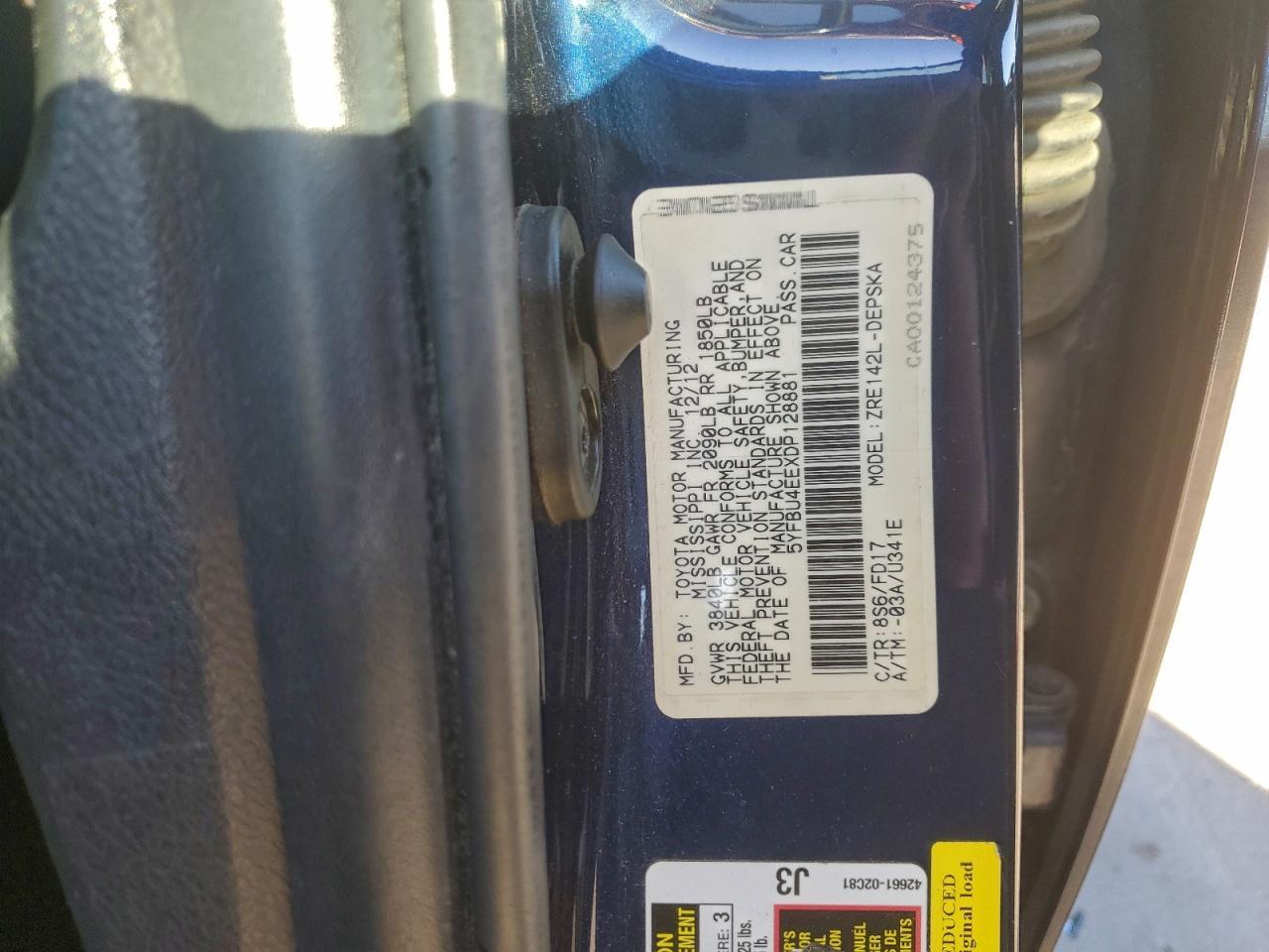 2013 TOYOTA COROLLA
