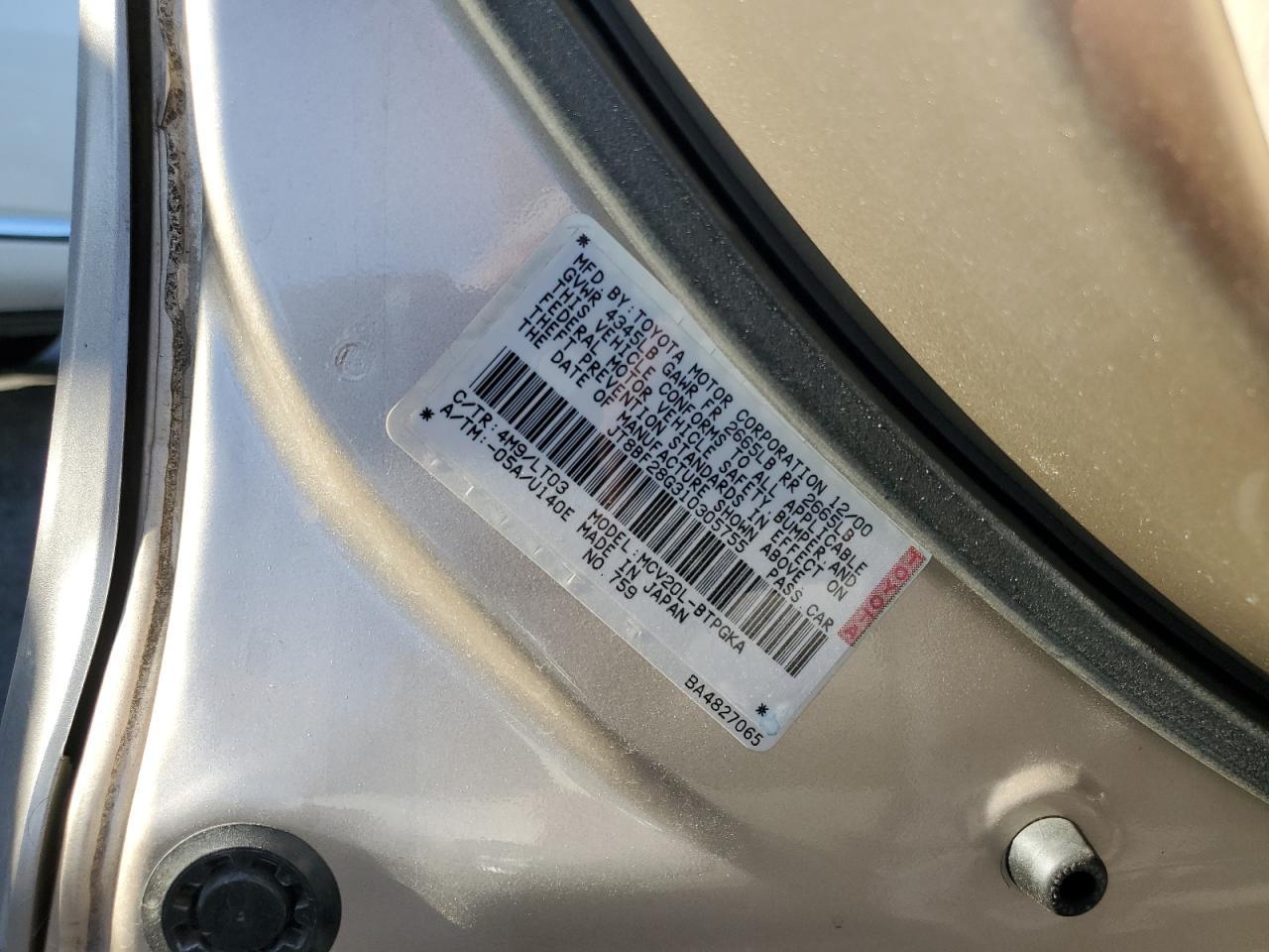 2001 LEXUS Es 300