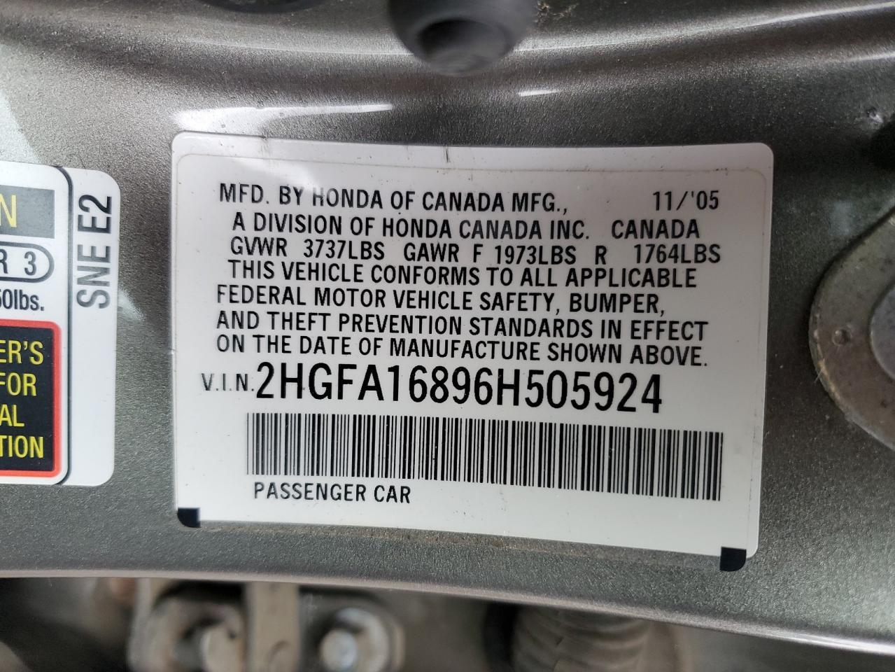 2006 HONDA CIVIC