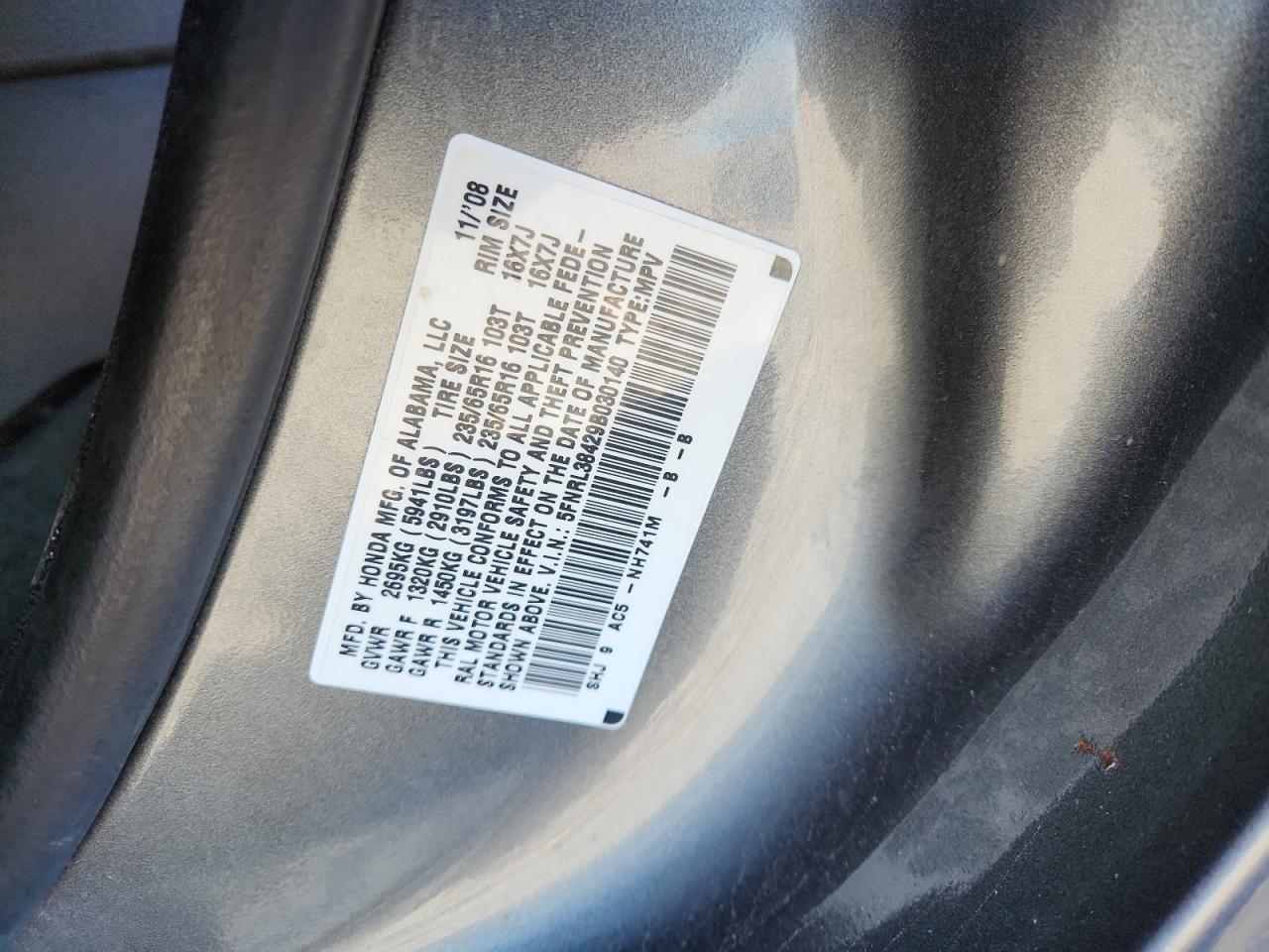 2009 HONDA ODYSSEY