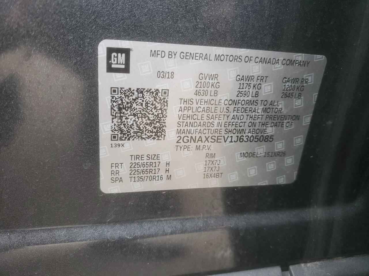 2018 CHEVROLET EQUINOX