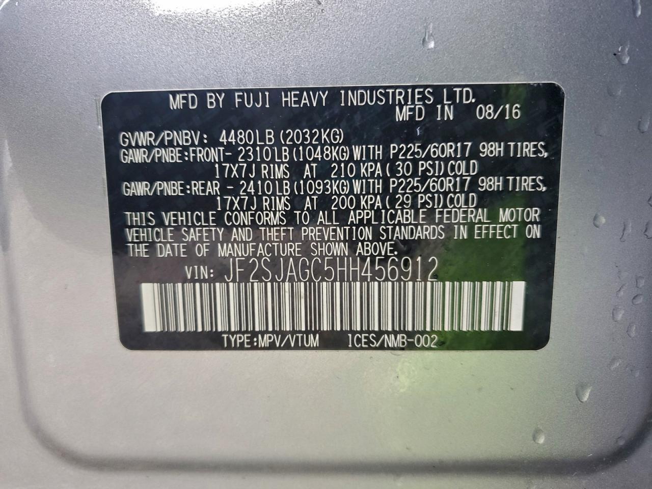 2017 SUBARU FORESTER