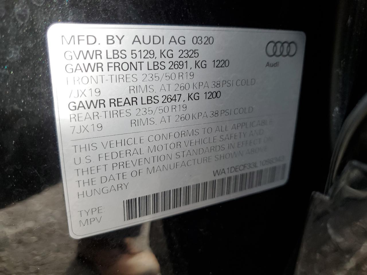 2020 AUDI Q3