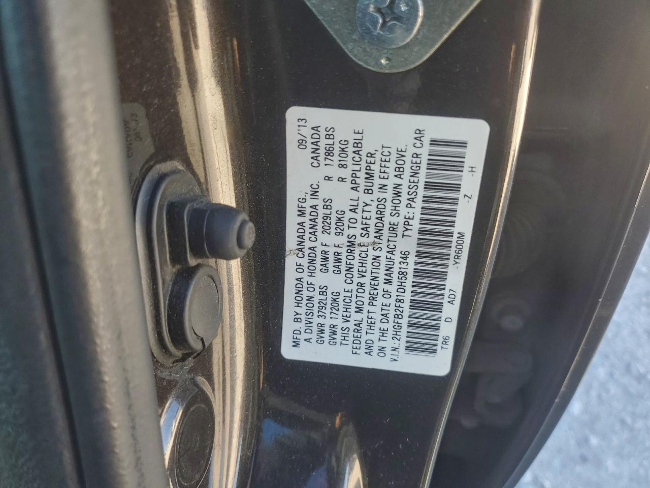 2013 HONDA CIVIC