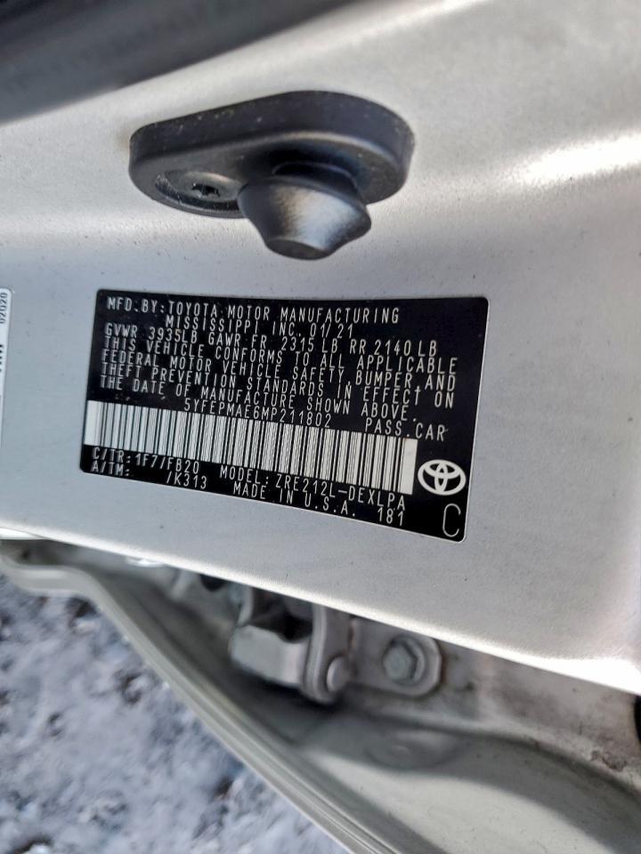 2021 TOYOTA COROLLA