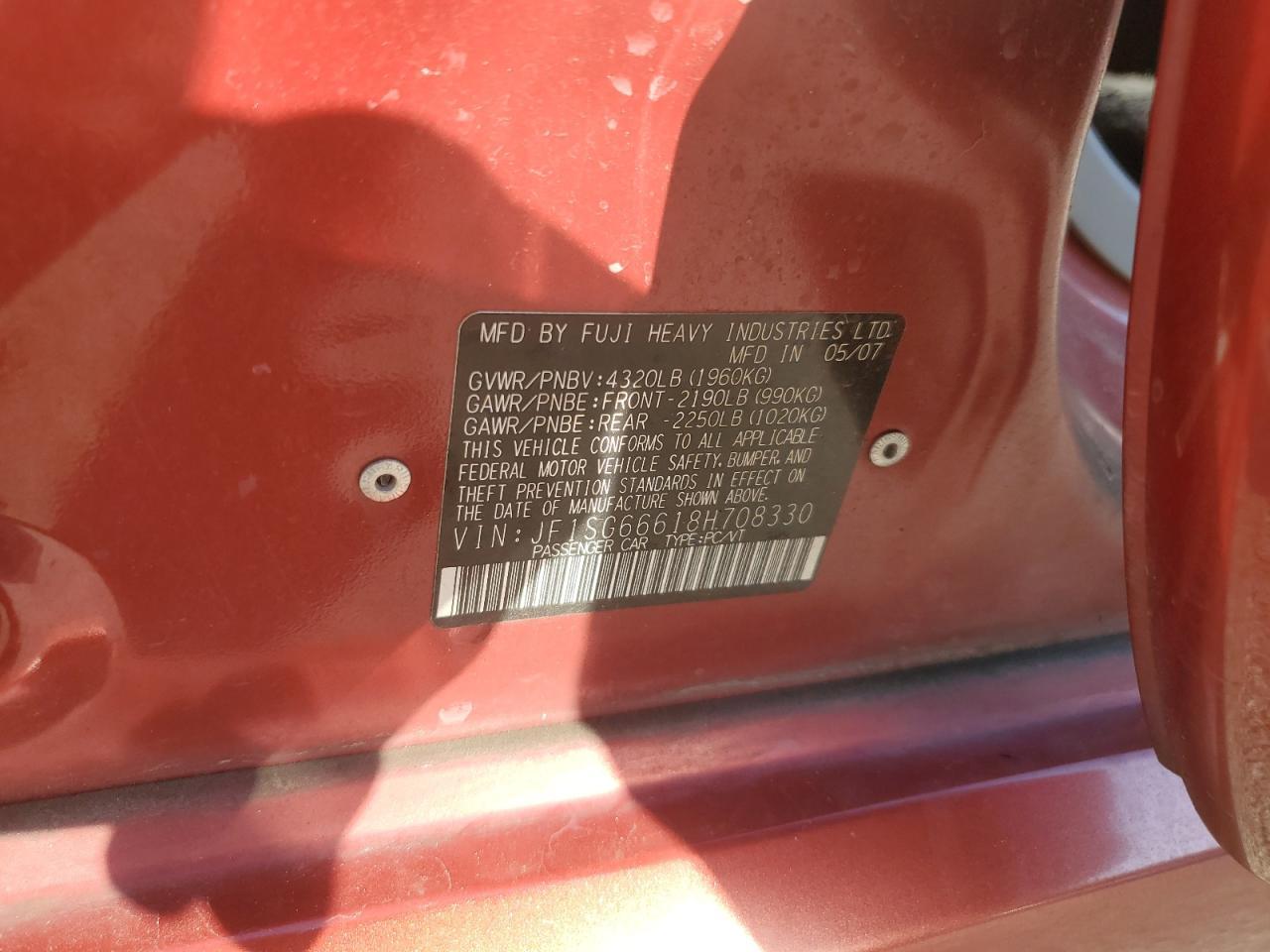 2008 SUBARU FORESTER
