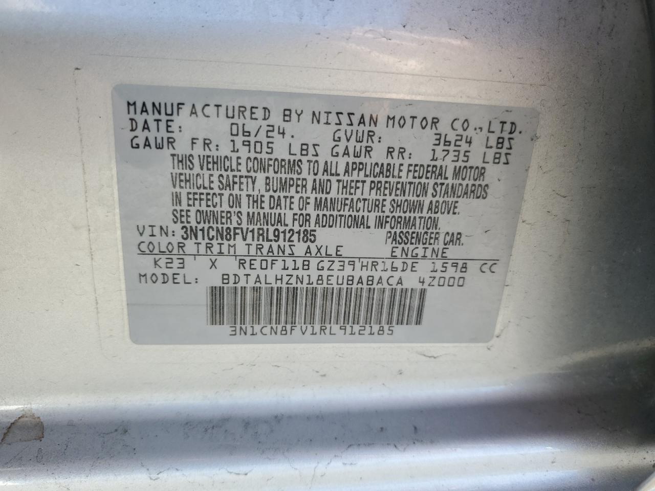 2024 NISSAN VERSA