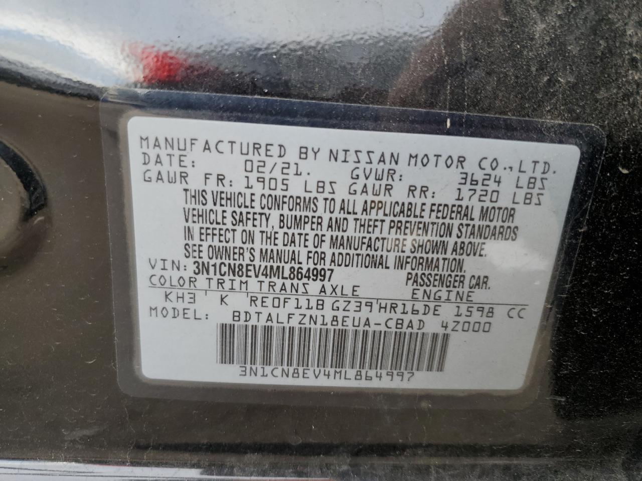 2021 NISSAN VERSA
