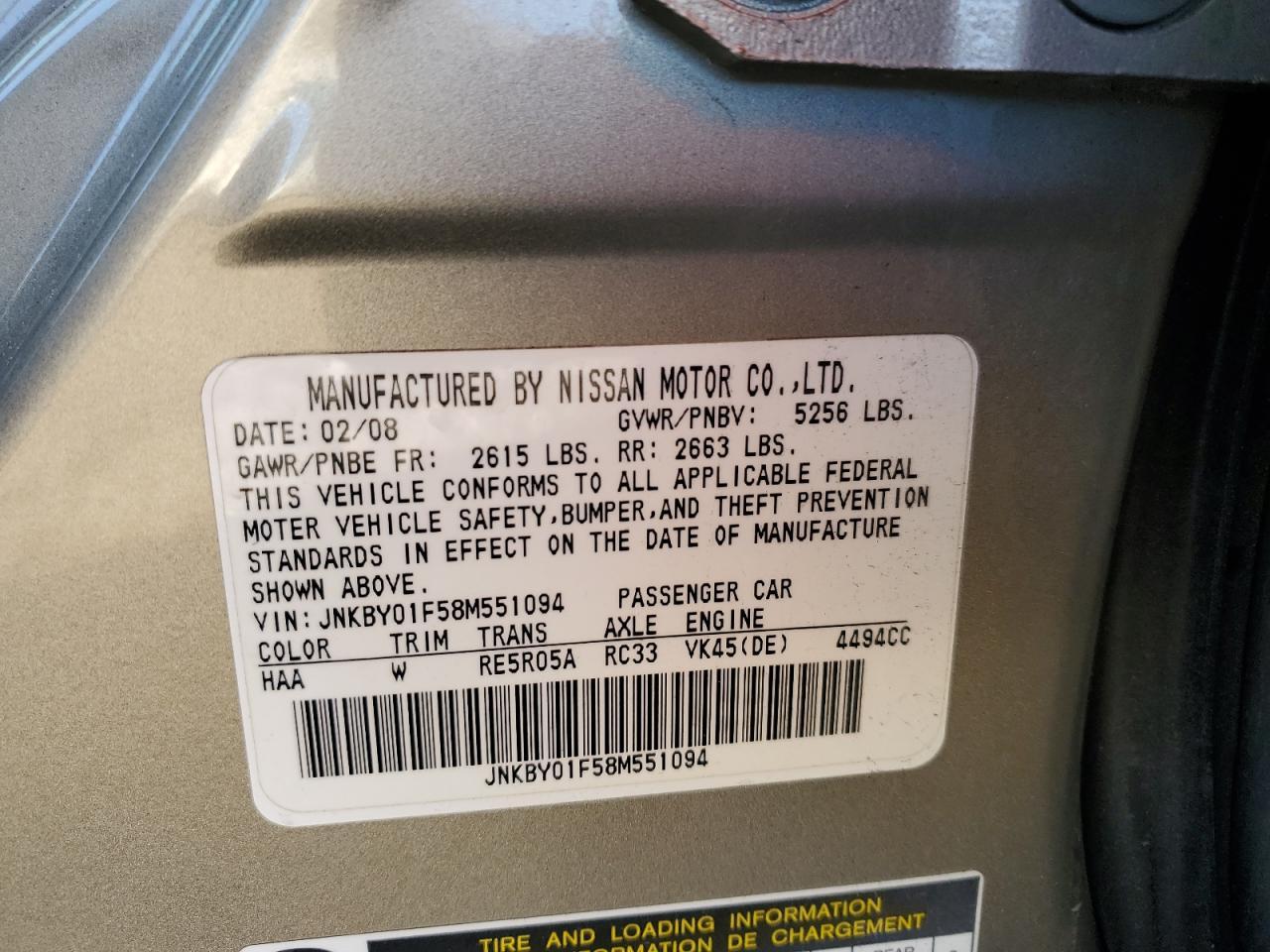 2008 INFINITI M45