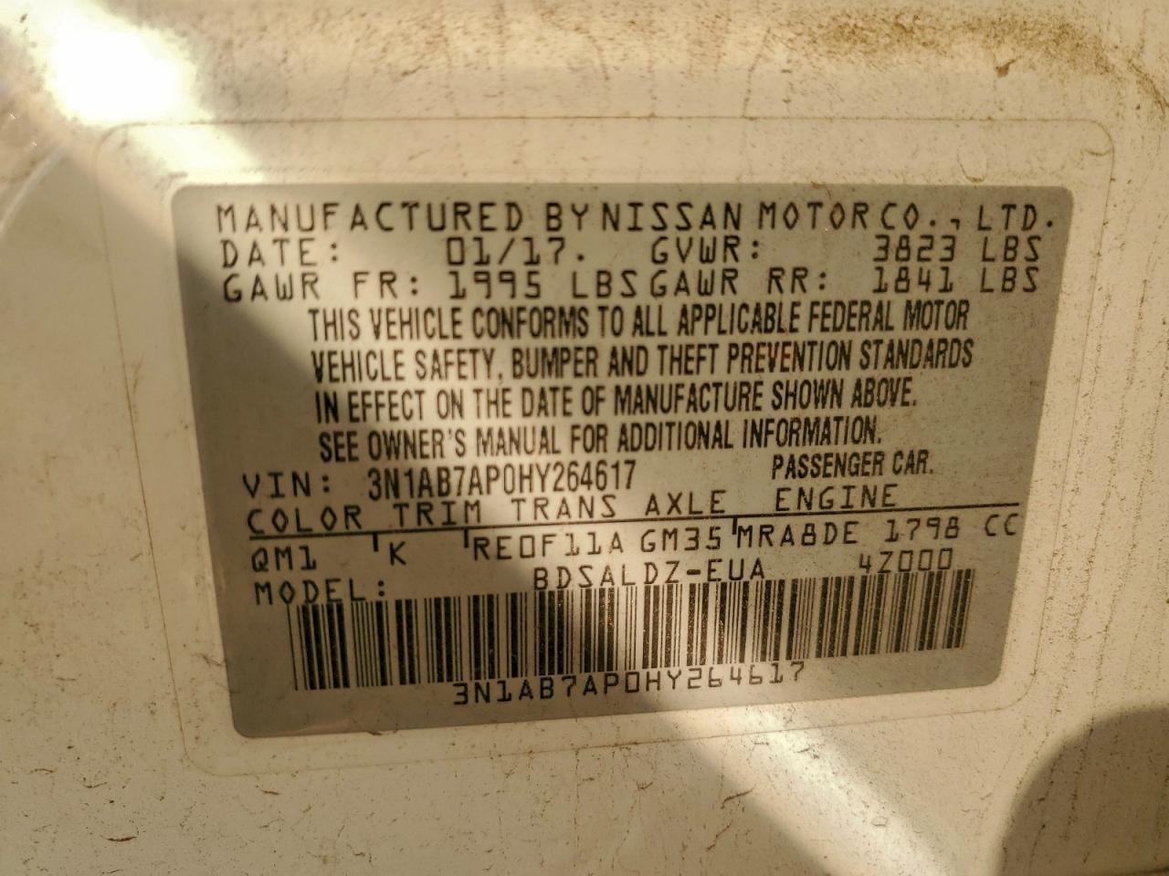2017 NISSAN SENTRA