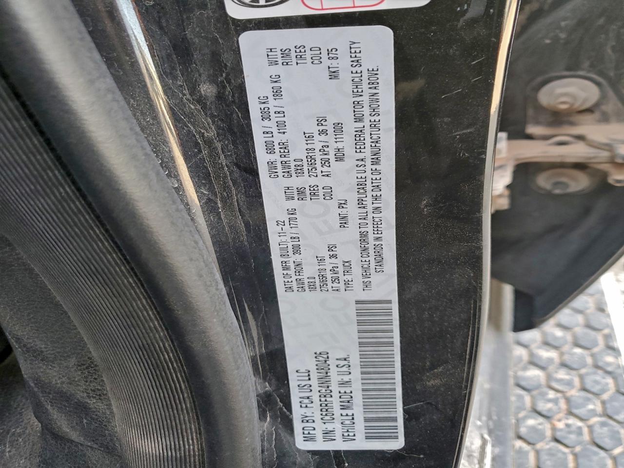 2022 RAM 1500