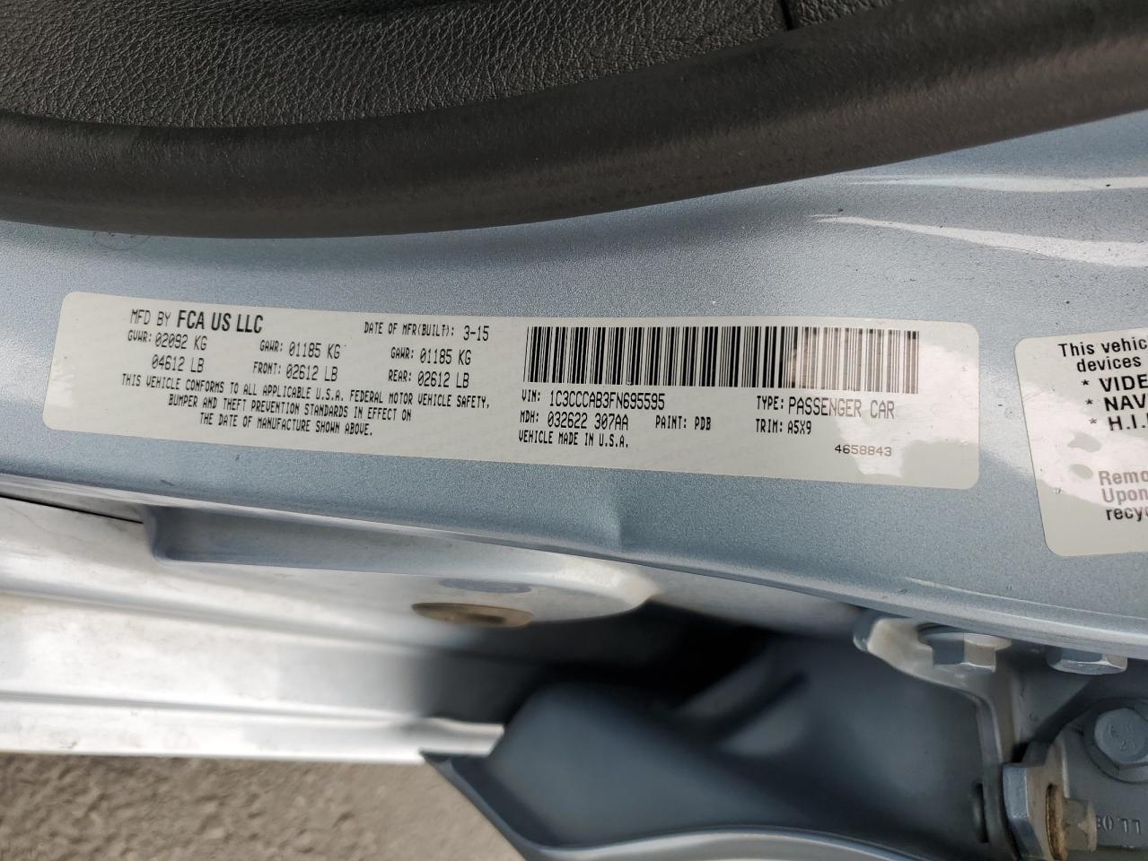 2015 CHRYSLER 200