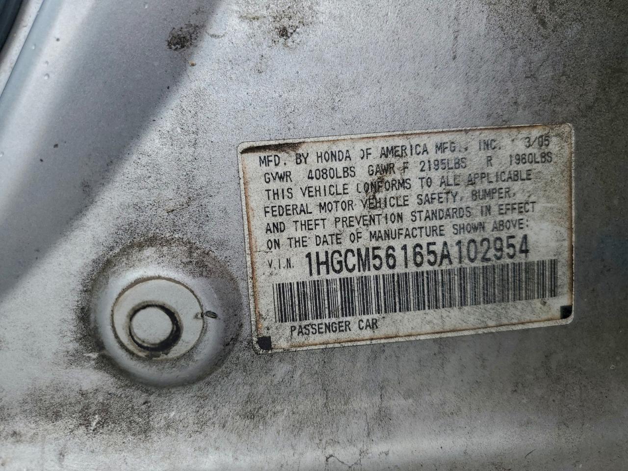 2005 HONDA ACCORD