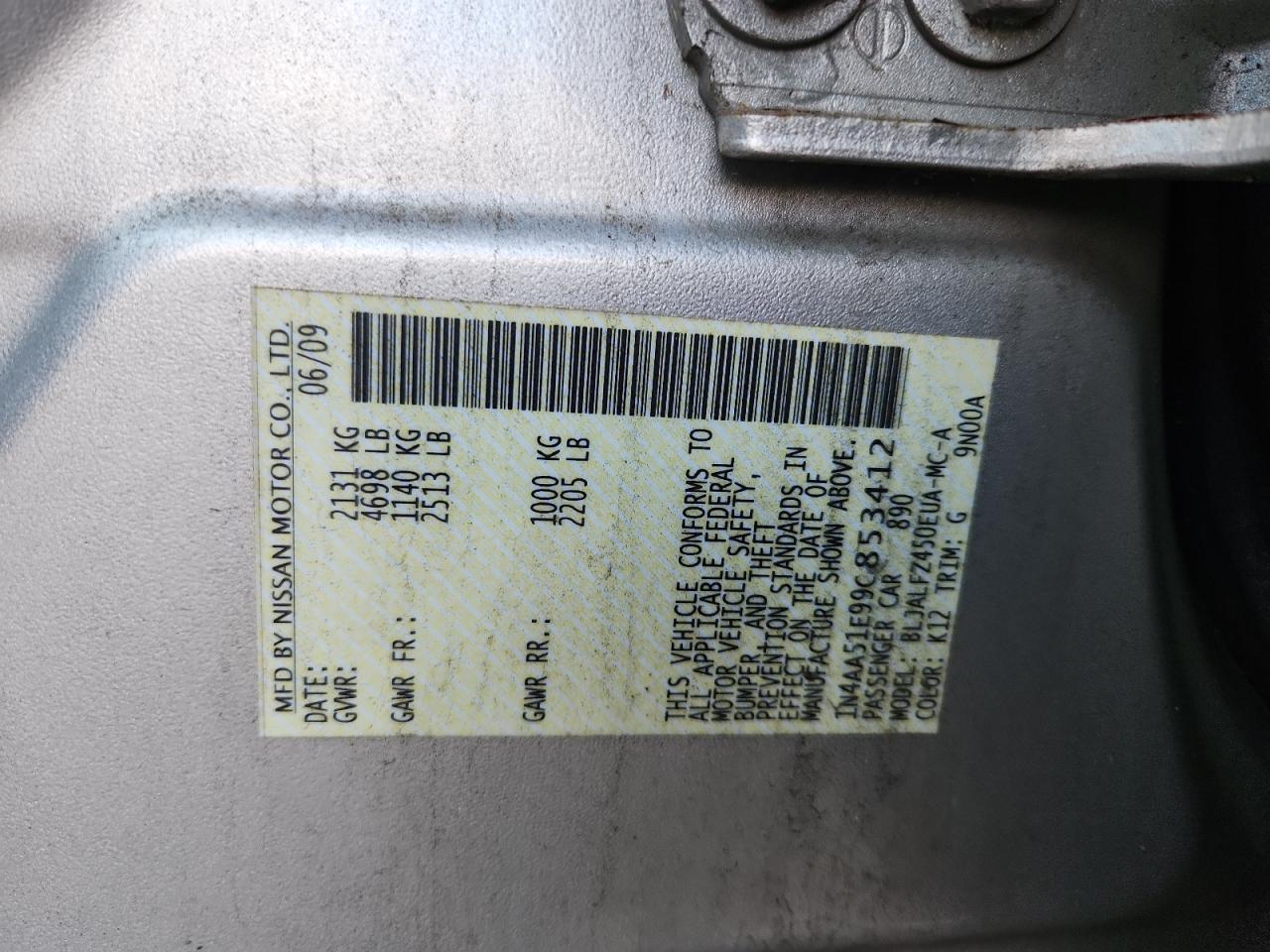 2009 NISSAN Maxima