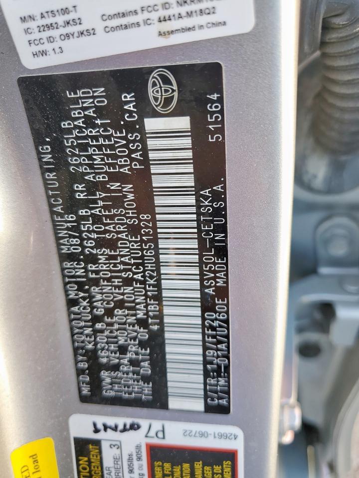 2017 TOYOTA CAMRY