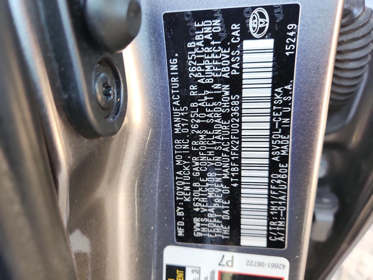 2015 TOYOTA CAMRY