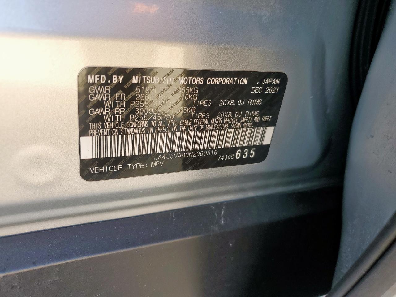 2022 MITSUBISHI outlander