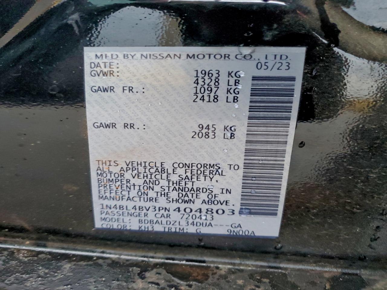 2023 NISSAN ALTIMA