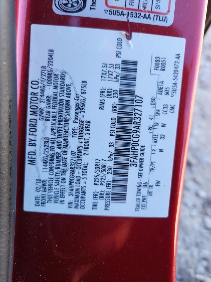 2010 FORD FUSION