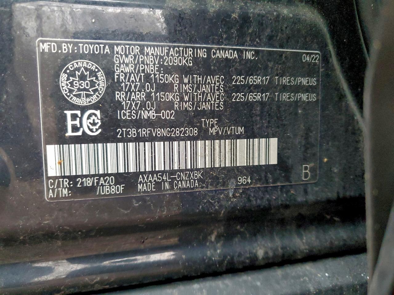 2022 TOYOTA RAV4