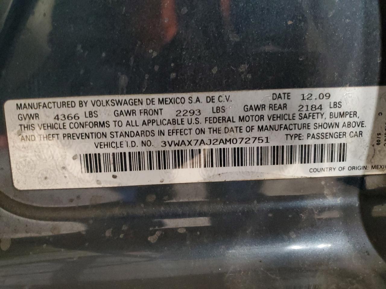 2010 VOLKSWAGEN JETTA