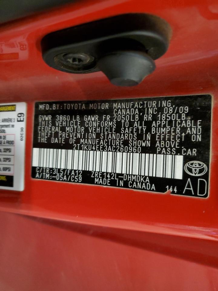 2010 TOYOTA COROLLA
