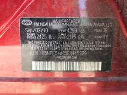 2011 HYUNDAI SONATA