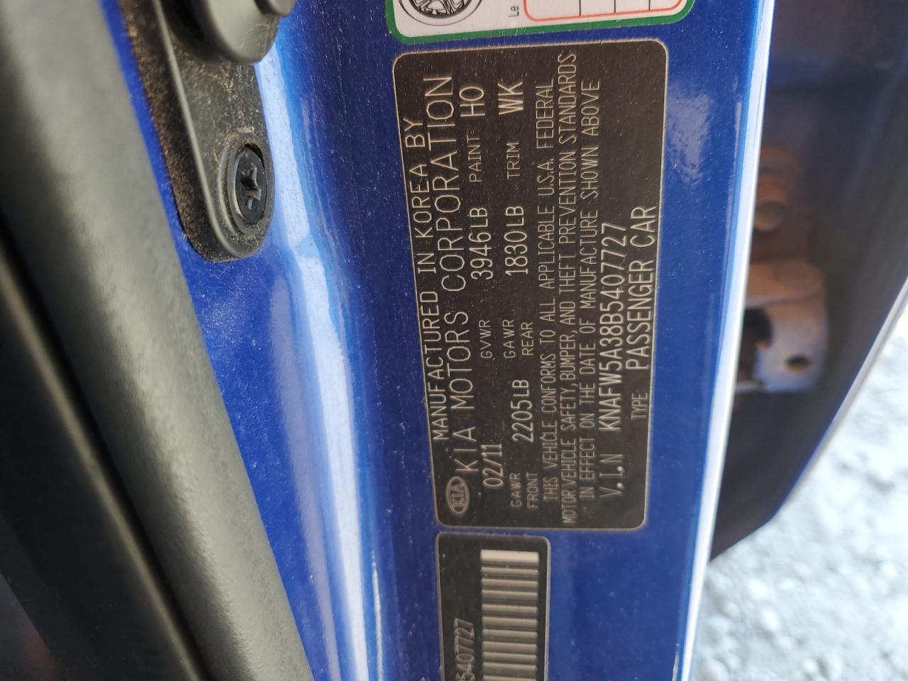 2011 KIA FORTE