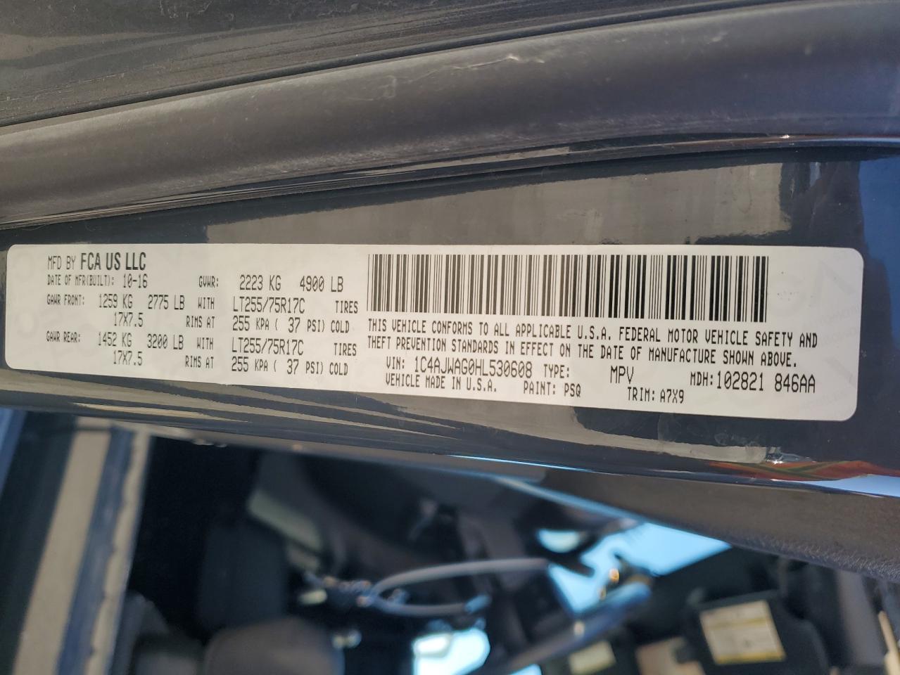 2017 JEEP WRANGLER