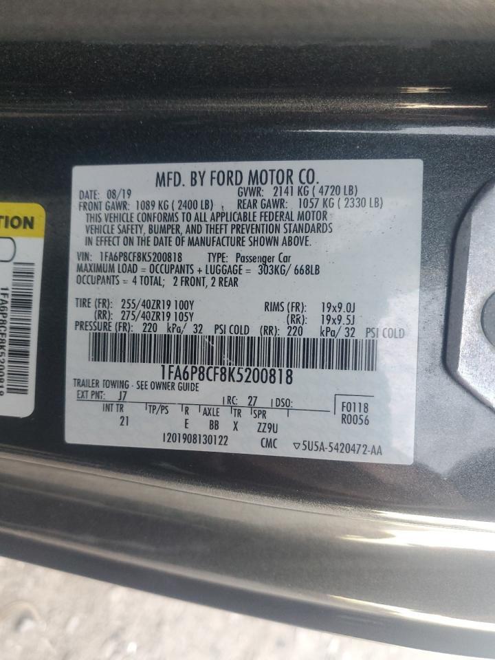 2019 FORD MUSTANG