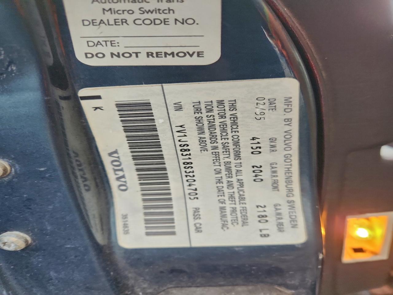 1995 VOLVO 940
