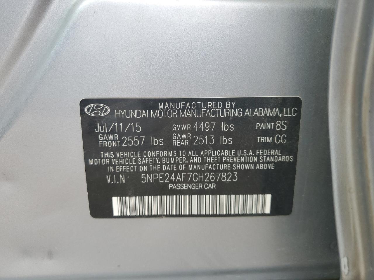 2016 HYUNDAI SONATA