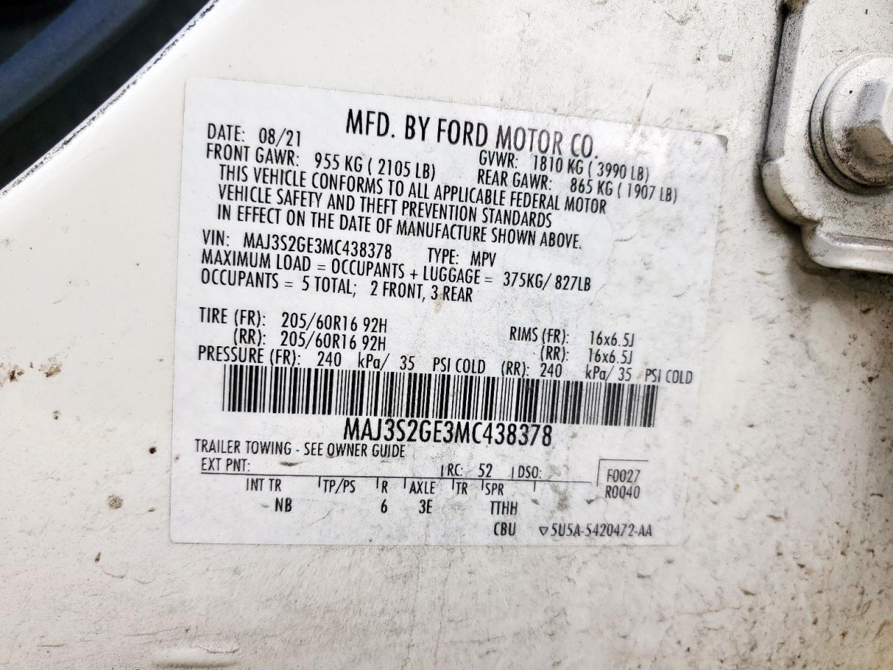 2021 FORD EcoSport