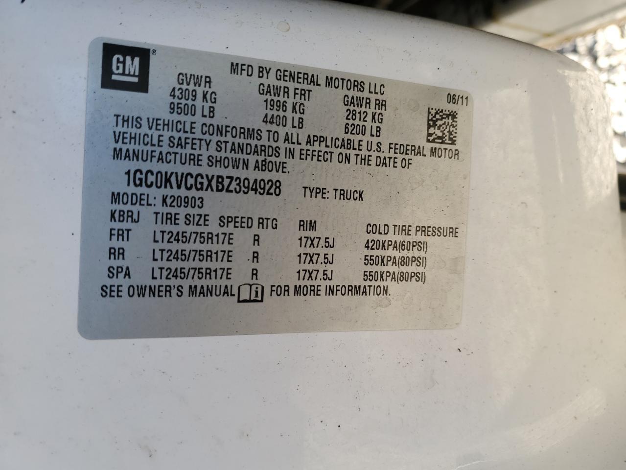 2011 CHEVROLET Silverado 2500