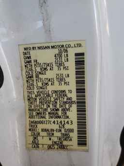 2007 NISSAN Frontier