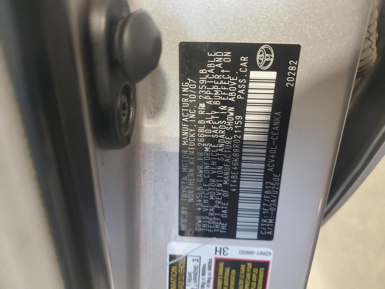 2008 TOYOTA CAMRY