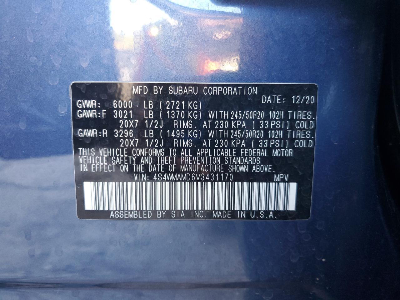 2021 SUBARU Ascent