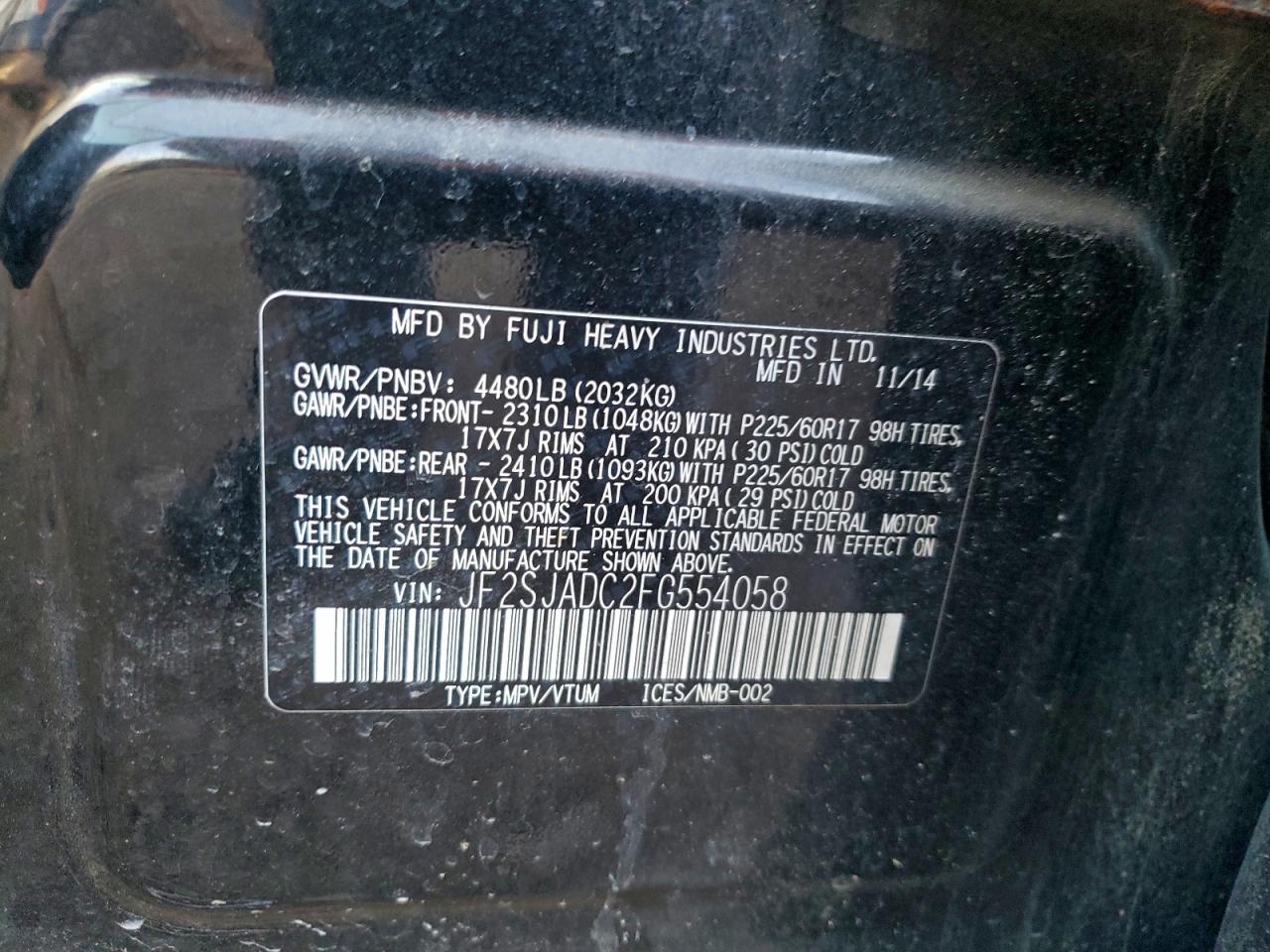 2015 SUBARU FORESTER
