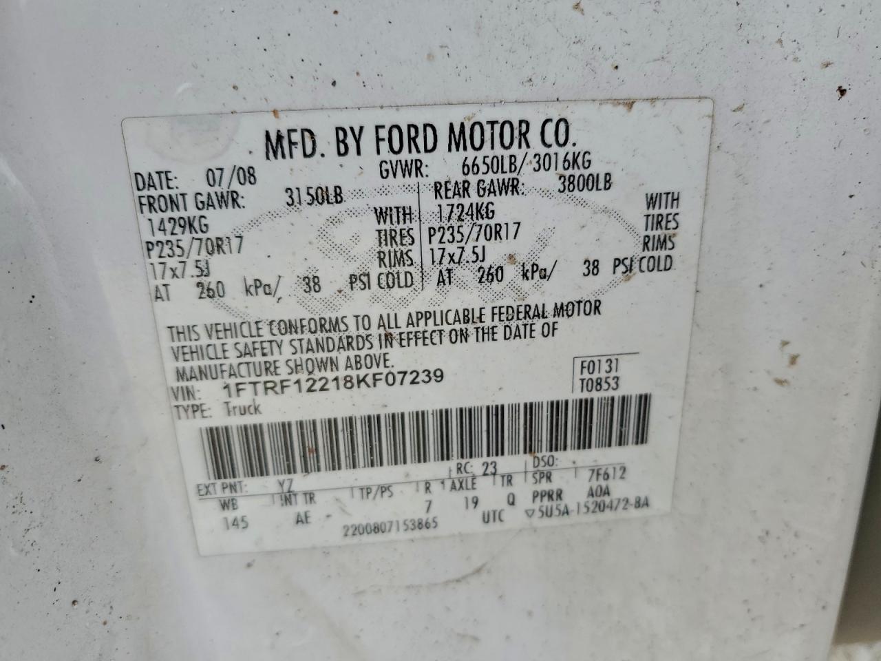 2008 FORD F-150