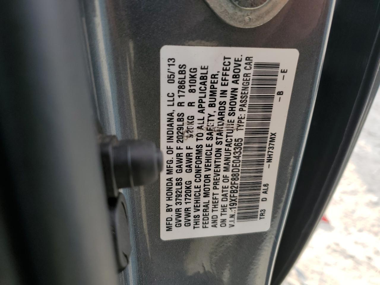 2013 HONDA CIVIC