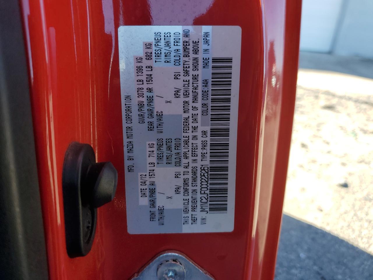 2012 MAZDA MX-5 Miata