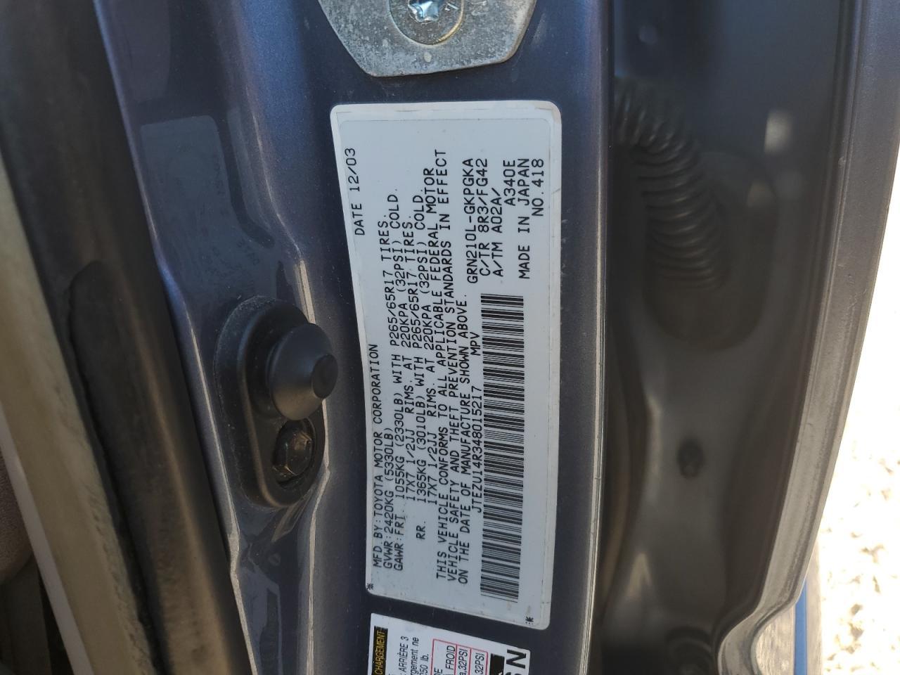 2004 TOYOTA 4Runner